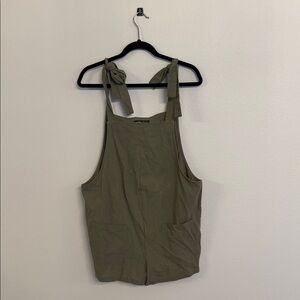 SHEIN maternity Olive Green Tie-Strap romper